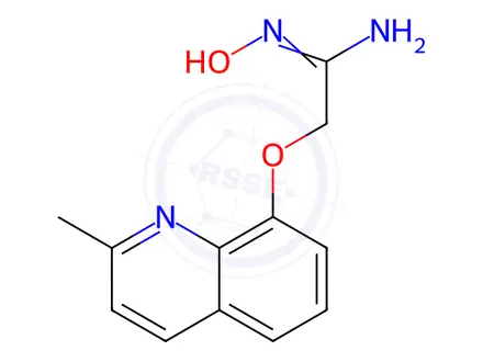 Chemical structure of N-Hydroxy-2-((2-methylquinolin-8-yl)oxy)acetimidamide