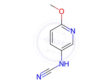Chemical structure of N-(6-methoxypyridin-3-yl)cyanamide