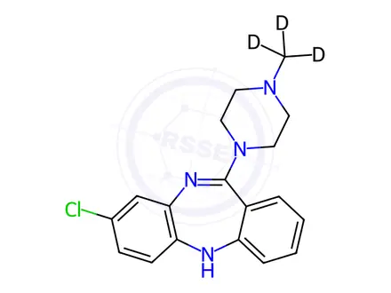 Chemical structure of Clozapine D3
