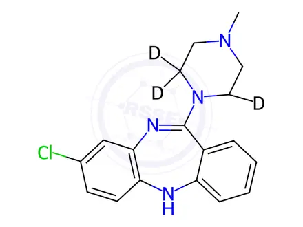 Chemical structure of Clozapine-[D4]