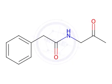 Chemical structure of N-(2-oxopropyl)-2-phenylacetamide