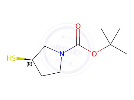 Chemical structure of tert-butyl (R)-3-mercaptopyrrolidine-1-carboxylate