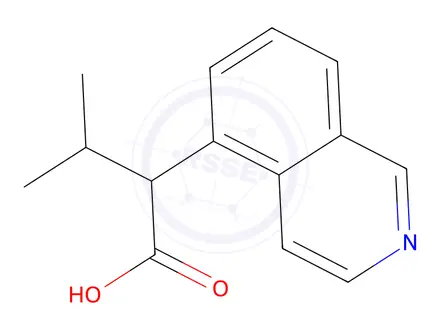 Chemical structure of 2-(Isoquinolin-5-yl)-3-methylbutanoic acid