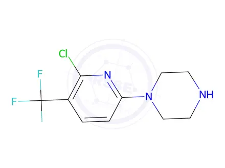 Chemical structure of 1-(6-chloro-5-(trifluoromethyl)pyridin-2-yl)piperazine