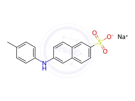 Chemical structure of 6-(p-Toluidino)-2-naphthalenesulfonic acid Sodium salt