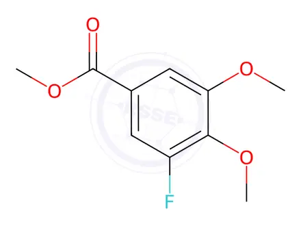 Chemical structure of Benzoic acid, 3-fluoro-4,5-dimethoxy-, methyl ester