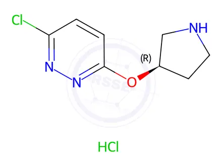Chemical structure of (R)-3-Chloro-6-(pyrrolidin-3-yloxy)pyridazine hydrochloride