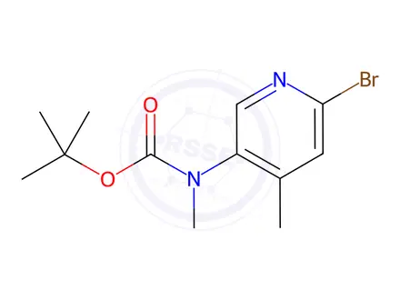 Chemical structure of Carbamic acid, N-(6-bromo-4-methyl-3-pyridinyl)-N-methyl-, 1,1-dimethylethyl ester