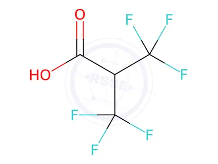 Chemical structure of 2-(Trifluoromethyl)-3,3,3-trifluoropropionic Acid