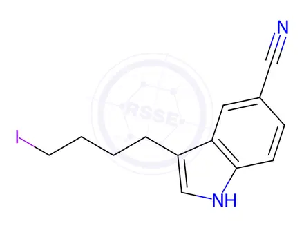 Chemical structure of 3-(4-iodobutyl)-1h-indole-5-carbonitrile