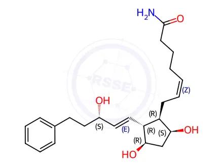 Chemical structure of N-Desethyl Bimatoprost