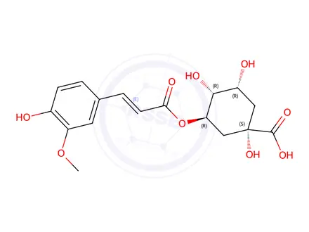 Chemical structure of 5-O-(E)-Feruloylquinic Acid