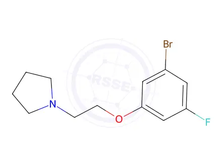 Chemical structure of 1-(2-(3-Bromo-5-fluorophenoxy)ethyl)pyrrolidine