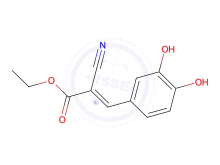 Chemical structure of 2-(1-THIENYL)ETHYL 3,4-DIHYDROXYBENZYLIDENECYANOACETATE