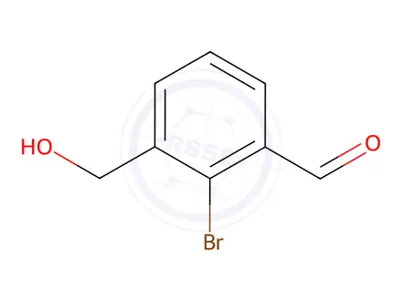 Chemical structure of 2-Bromo-3-(hydroxymethyl)benzaldehyde