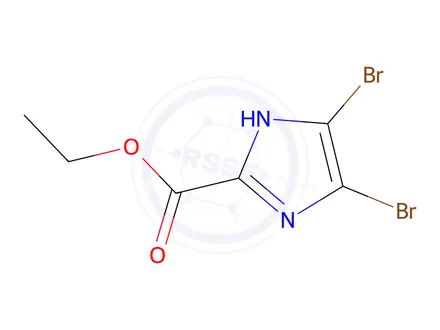 Chemical structure of ethyl 4,5-dibromo-1H-imidazole-2-carboxylate
