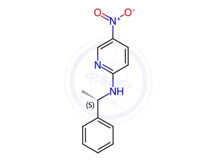 Chemical structure of (S)-(-)-2-(α-Methylbenzylamino)-5-nitropyridine