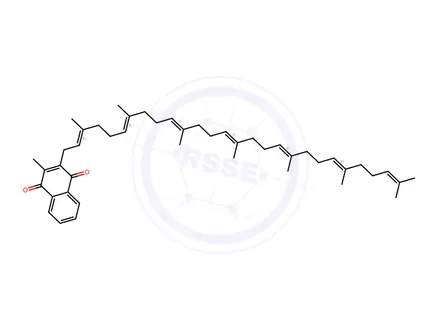 Chemical structure of 2-Methyl-3-(3,7,11,15,19,23,27-heptamethyl-2,6,10,14,18,22,26-octacosaheptenyl)-1,4-naphthoquinone