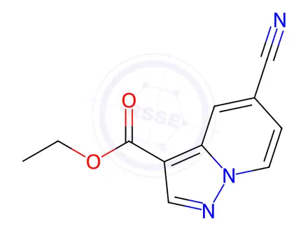 Chemical structure of ethyl 5-cyanopyrazolo[1,5-a]pyridine-3-carboxylate