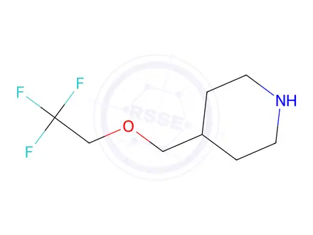Chemical structure of 4-((2,2,2-Trifluoroethoxy)methyl)piperidine