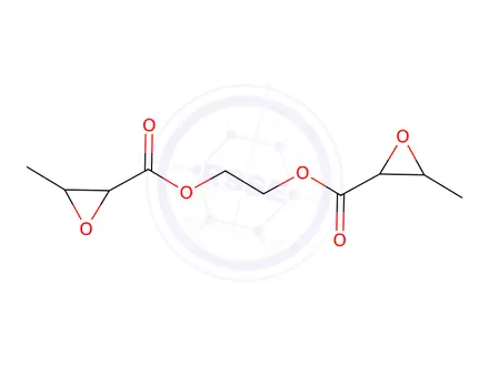 Chemical structure of 2-[(3-Methyloxiran-2-yl)carbonyloxy]ethyl 3-Methyloxirane-2-carboxylate