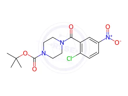 Chemical structure of Tert-Butyl 4-[(2-Chloro-5-nitrophenyl)carbonyl]piperazine-1-carboxylate