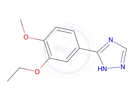 Chemical structure of 3-(3-Ethoxy-4-methoxyphenyl)-1H-1,2,4-triazole
