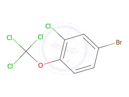 Chemical structure of 4-Bromo-2-chloro-1-(trichloromethoxy)benzene