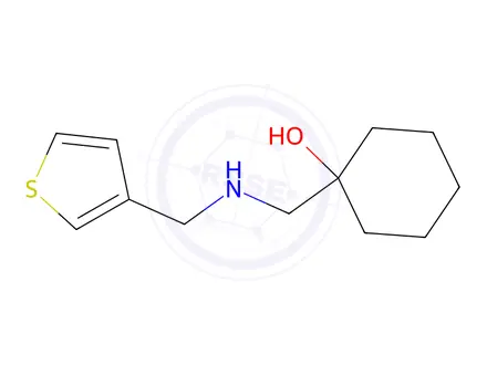 Chemical structure of 1-(((Thiophen-3-ylmethyl)amino)methyl)cyclohexan-1-ol