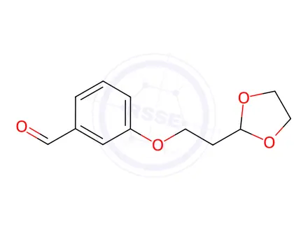 Chemical structure of 3-(2-(1,3-Dioxolan-2-yl)ethoxy)benzaldehyde