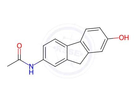 Chemical structure of 7-Hydroxy-2-acetylaminofluorene