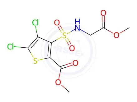Chemical structure of Methyl 4,5-dichloro-3-[[(2-methoxy-2-oxoethyl)amino]sulfonyl]-2-thiophenecarboxylate