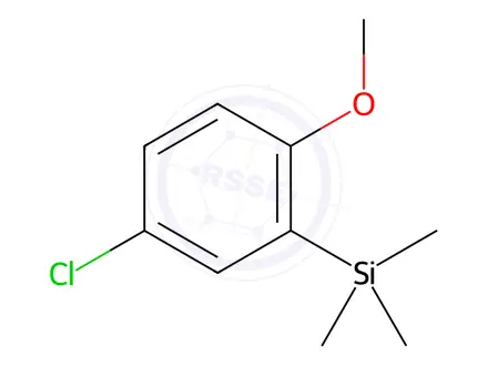 Chemical structure of Benzene, 4-chloro-1-methoxy-2-(trimethylsilyl)-