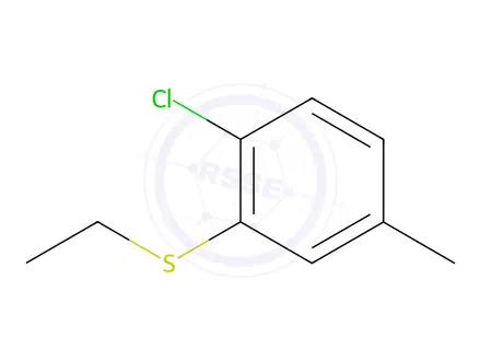 Chemical structure of Benzene, 1-chloro-2-(ethylthio)-4-methyl-