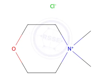 Chemical structure of 4,4-dimethylmorpholinium chloride