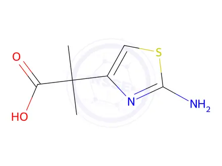Chemical structure of 2-(2-Aminothiazol-4-yl)-2-methylpropanoic acid