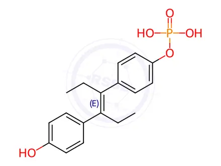 Chemical structure of Diethylstilbestrol Monophosphate