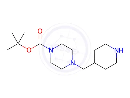Chemical structure of tert-Butyl 4-(piperidin-4-ylmethyl)piperazine-1-carboxylate