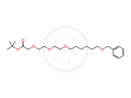 Chemical structure of Boc-C1-PEG3-C4-OBn