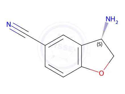Chemical structure of (S)-3-Amino-2,3-dihydrobenzofuran-5-carbonitrile