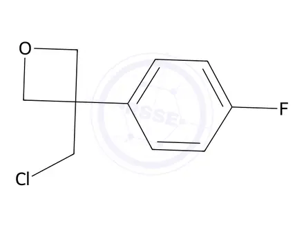 Chemical structure of 3-(Chloromethyl)-3-(4-fluorophenyl)oxetane