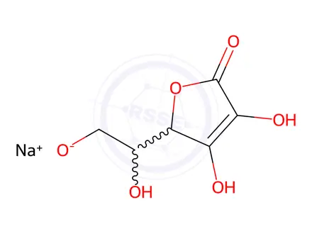Chemical structure of D-erythorbate Sodium