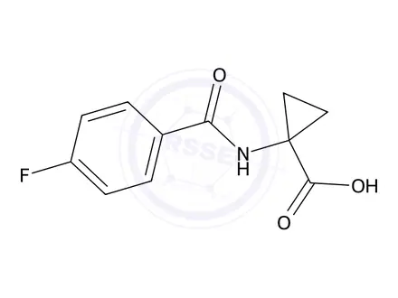 Chemical structure of 1-(4-Fluorobenzamido)cyclopropane-1-carboxylic acid