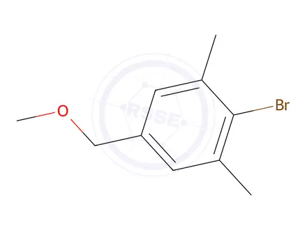 Chemical structure of 2-Bromo-5-(methoxymethyl)-1,3-dimethylbenzene