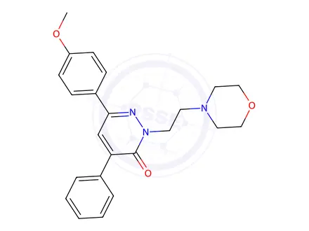 Chemical structure of 6-(4-Methoxyphenyl)-2-(2-morpholinoethyl)-4-phenylpyridazin-3(2H)-one
