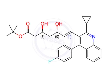 Chemical structure of Pitavastatin (3S,5S)-Isomer tert-butyl Ester