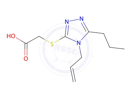 Chemical structure of 2-((4-Allyl-5-propyl-4H-1,2,4-triazol-3-yl)thio)acetic acid