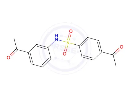 Chemical structure of 4-Acetyl-N-(3-acetylphenyl)benzenesulfonamide