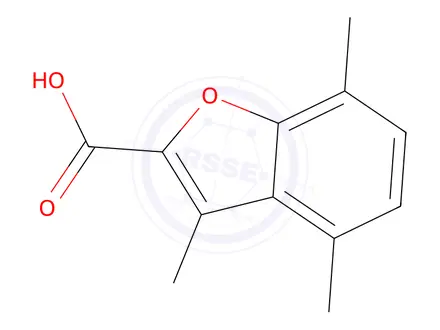 Chemical structure of 3,4,7-Trimethyl-1-benzofuran-2-carboxylic acid
