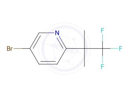 Chemical structure of 5-Bromo-2-(1,1,1-trifluoro-2-methylpropan-2-yl)pyridine